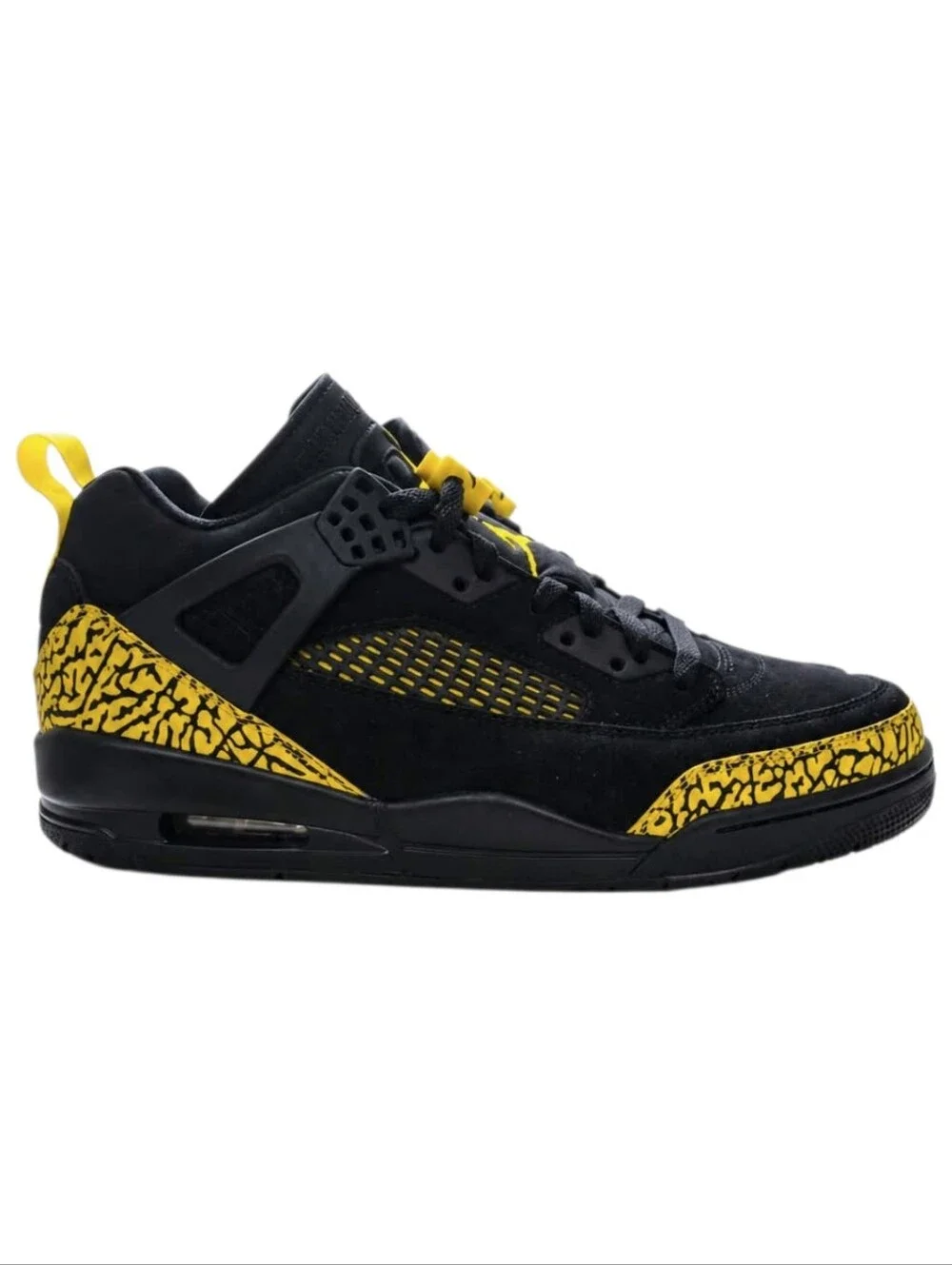 Jordan Spizike Low Black Speed Yellow Men's Size 11.5 NiB Sneakers IQ9368-010